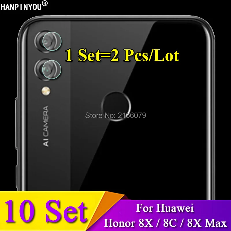 10 Компл./лот Для Huawei Honor 8X/8C/8X Max Объектив Камеры Заднего Вида Защитная Крышка Из Мягкого Закаленного Стекла Film Guard