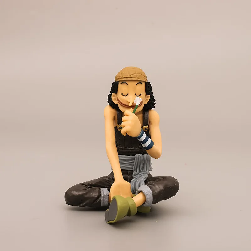 11 см Аниме One Piece Усопп Пахнут цветами Сидячая поза фигурки куклы Коллекция украшений Детский подарок