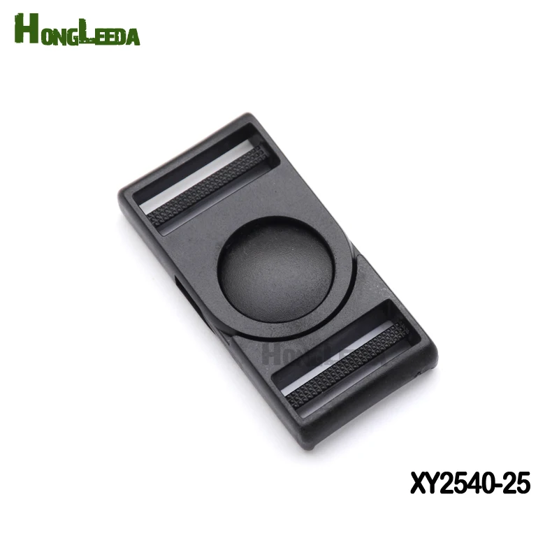 20 шт./лот XY2540-25mm 1 дюйм черная пластиковая пряжка с помпоном нажимная-встряхивающая пряжка для ремней безопасности бесплатная доставка