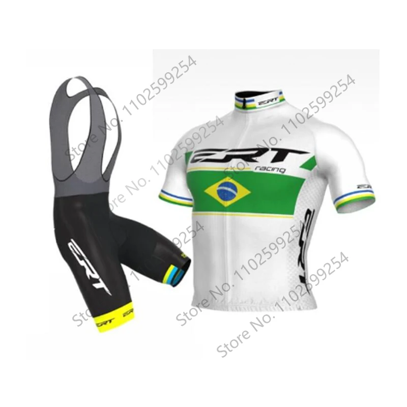 2023 Бразилия Комплект велосипедной майки ERT Лето С Коротким рукавом MTB Велосипедная Веревка Ciclismo Майо Мужская Одежда Комплект велосипедных нагрудников и шорт