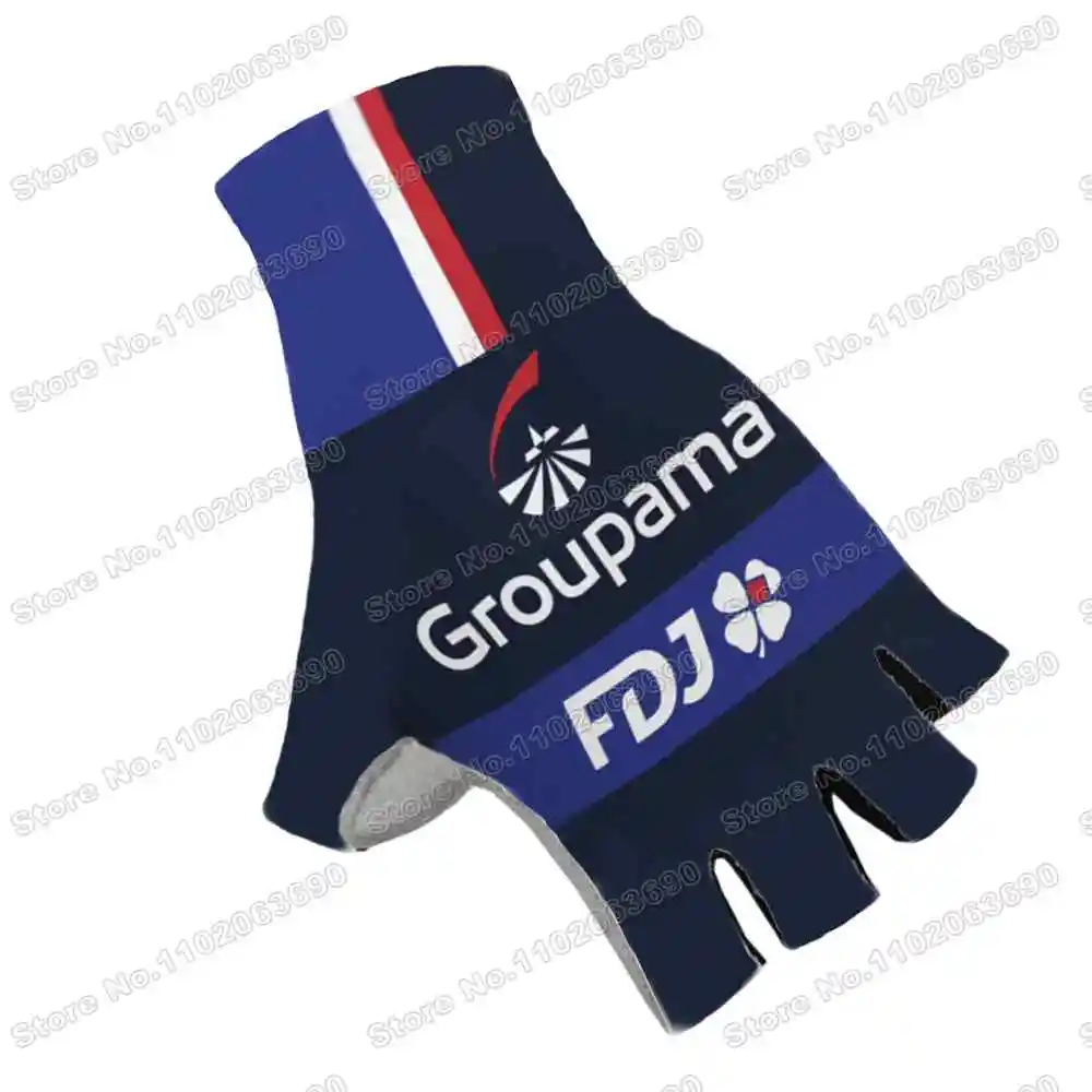 2023 Велосипедные Перчатки Команды FDJ Синие Велосипедные Гелевые Перчатки На Полпальца Летние Велосипедные Перчатки Для Горной дороги MTB Gant de Cyclisme Maillot