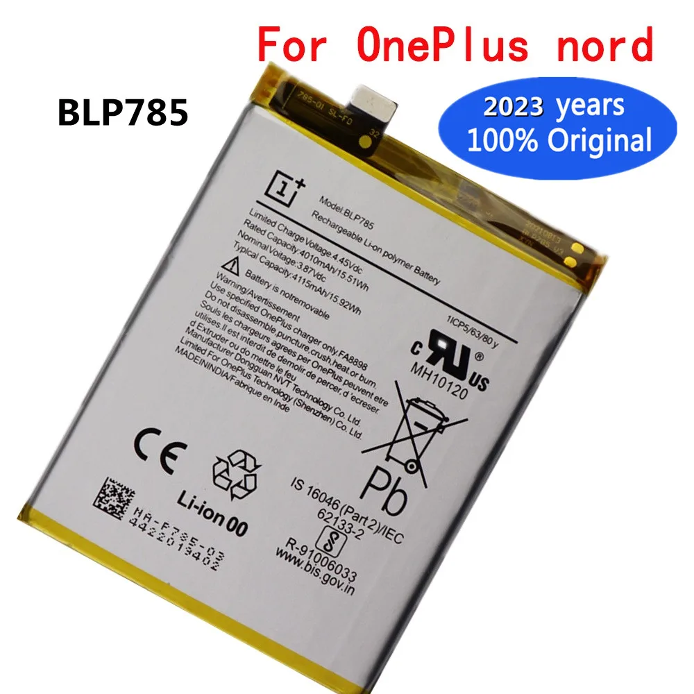 2023 Года Высококачественная Батарея BLP785 4115mah Для Oneplus Nord 5G One Plus Nord Запасные Батареи Для Телефона Bateria Batterij