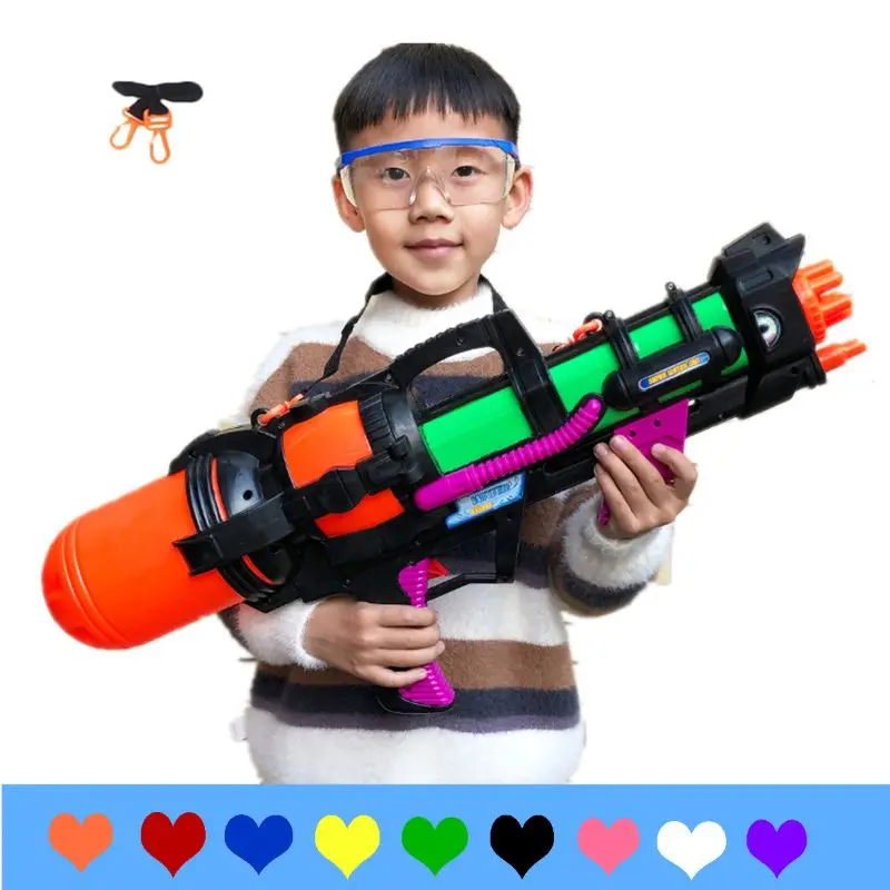24-дюймовый водяной пистолет Jumbo Blaster с ремешками, защитные очки, Детская пляжная игрушка для сквиртинга, пользу для мальчиков