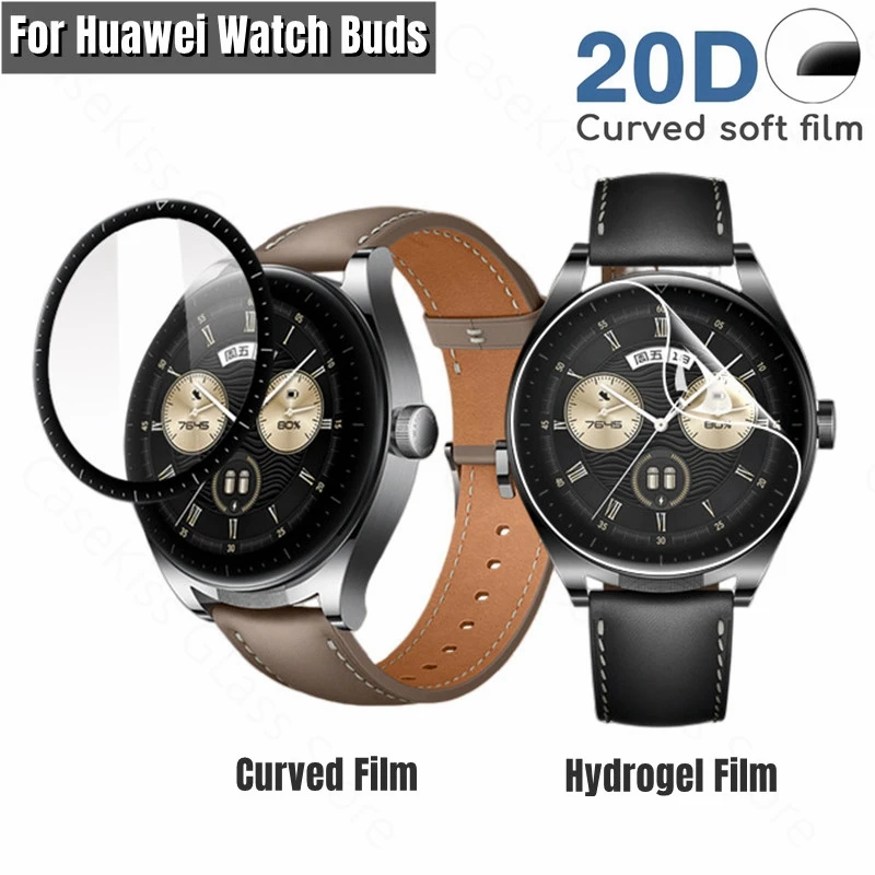 2ШТ Защитная пленка для экрана Huawei Watch Buds, 3D изогнутое мягкое стекло, гидрогелевая пленка на Huawei Watch buds, аксессуары для смарт-часов