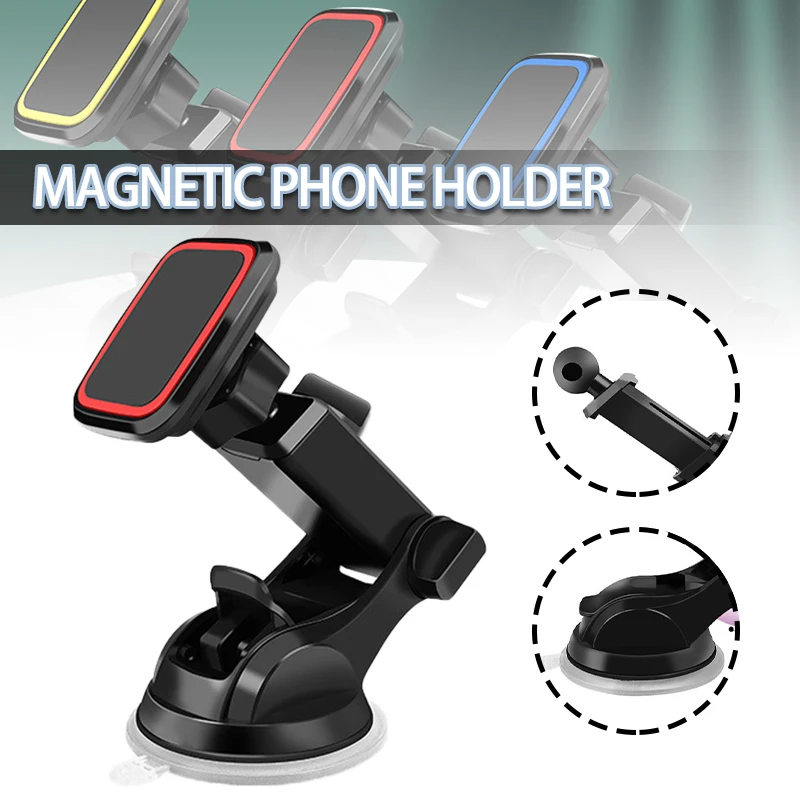 360-градусный автомобильный держатель для телефона ABS + металлический Магнитный кронштейн для смартфона Портативное крепление для мобильного телефона с автоматическим вентиляционным отверстием
