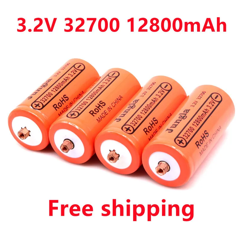 4шт 100% Оригинальная аккумуляторная батарея lifepo4 емкостью 32700 12800 мАч 3,2 В Профессиональная литий-железо-фосфатная аккумуляторная батарея с винтом