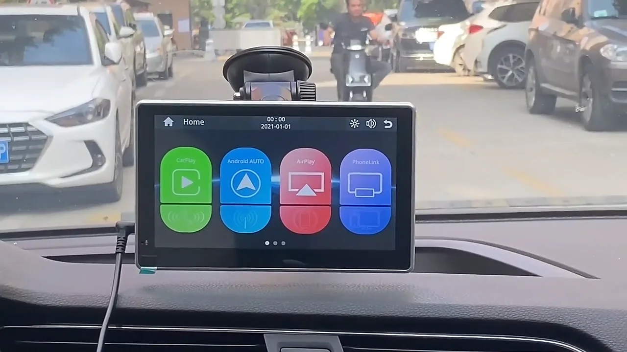 7 дюймовый беспроводной планшет CarPlay Android Auto Pad AirPlay Экран зеркальной связи телефона GPS Навигационный монитор для автомобиля автобуса внедорожника такси Tru