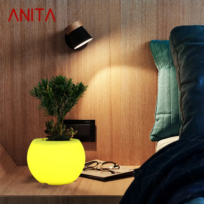 ANITA Новый продукт 16 цветов Настольная лампа с дистанционным управлением Водонепроницаемый горшок для растений IP65 USB Настольные лампы для украшения дома Виллы