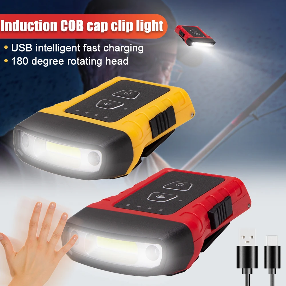 COB Светодиодный налобный фонарь и фонарик с USB-перезаряжаемой модируемой суперяркой светодиодной лампой налобный фонарь для охоты/кемпинга