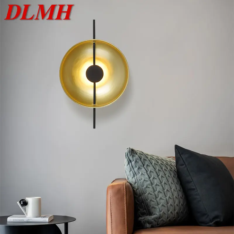 DLMH Nordic Interior Золотой Настенный Светильник LED 3 Цвета Современное Простое Креативное Бра для Домашнего Декора Гостиной Спальни