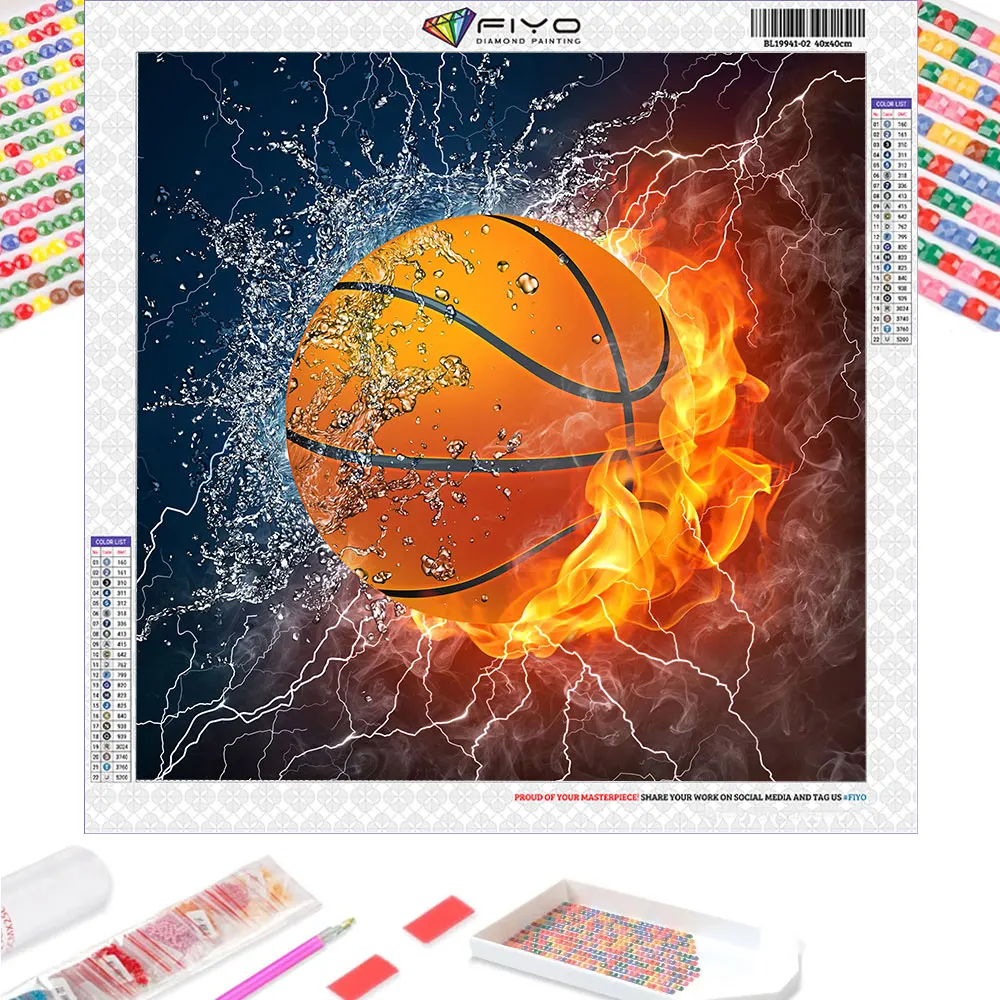 FIYO Diamond Painting Basketball Новая коллекция 2022 Картина Алмазная Мозаика 5D DIY Вышивка Искусство Вышивки крестом Набор для домашнего декора