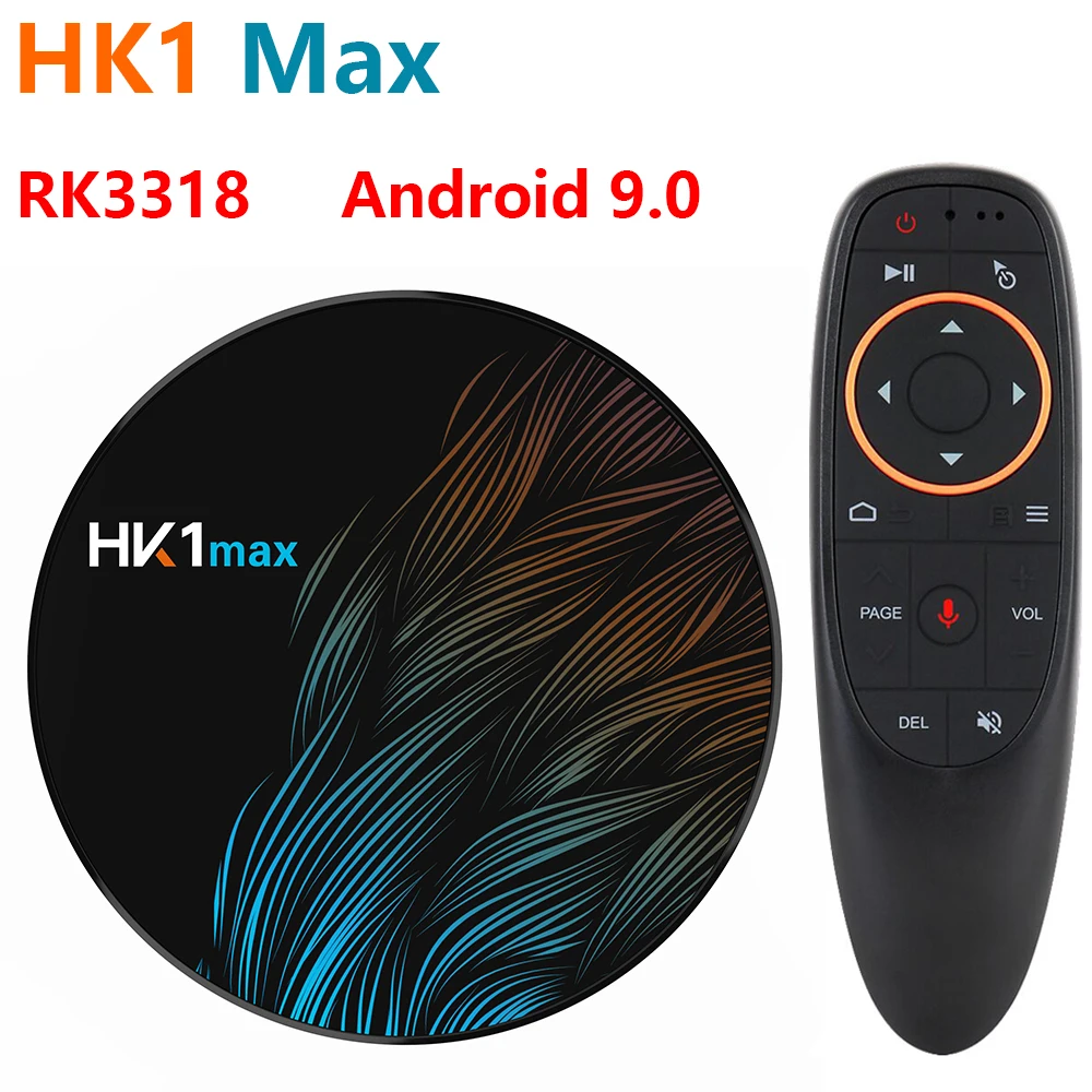 HK1 MAX Smart TV Box RK3318 BT4.0 2,4 G 5,8G WiFi Медиаплеер телеприставка 16G 32G 64G Android 9,0 TVBOX