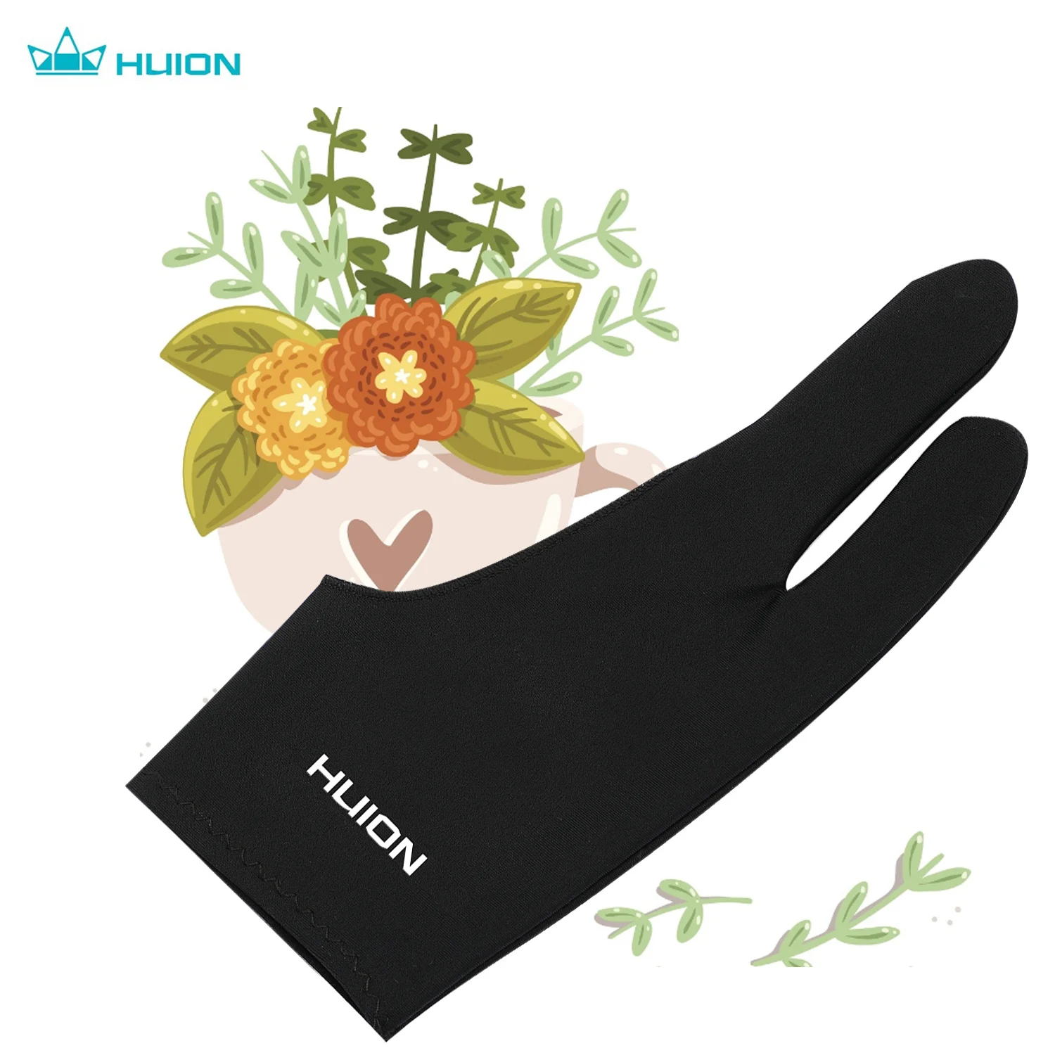 Huion GL200 Двухпальцевая Перчатка Для Рисования Свободного Размера Artist Tablet Painting Glove для Графических Планшетов Huion / Wacom / BOSTO/UGEE