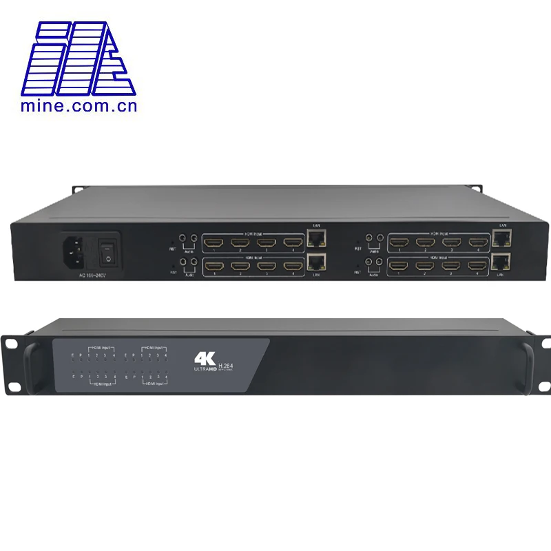 IPTV-кодировщик 16-канальный H264 4K HDMI к HTTP RTSP RTMP UDP HLS IP-видеокодер для прямой трансляции