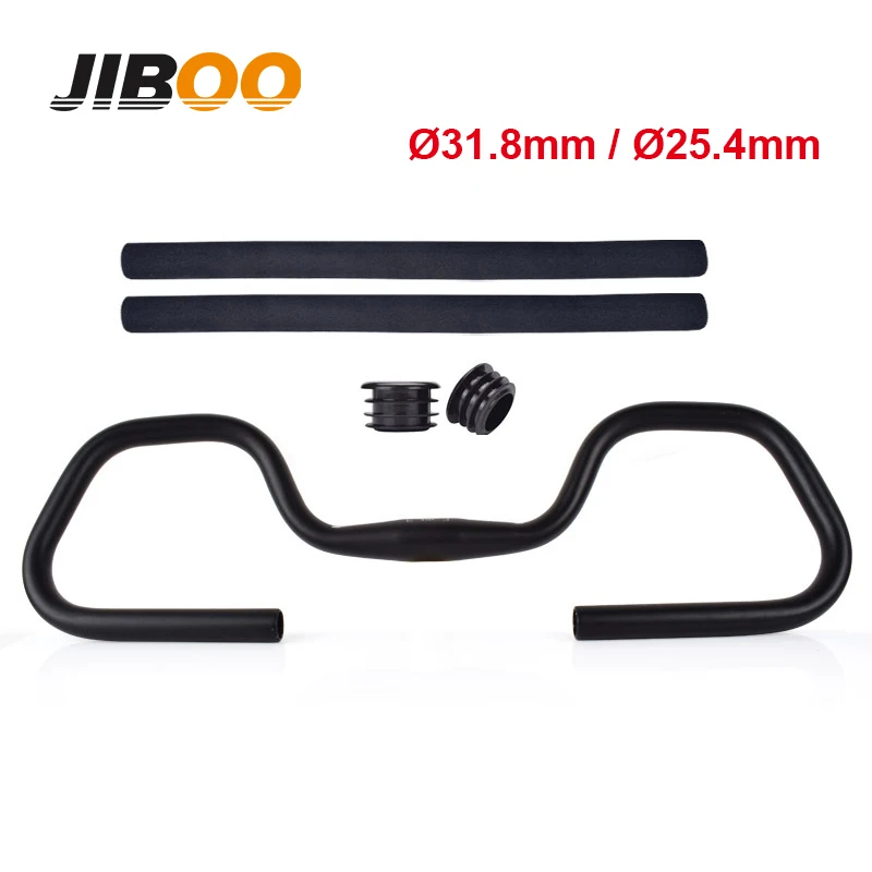 JIBOO 580 мм Руль-Бабочка для Горных Велосипедов из Матового Алюминия 25,4 мм MTB Руль Без Ручек Велосипедные Детали