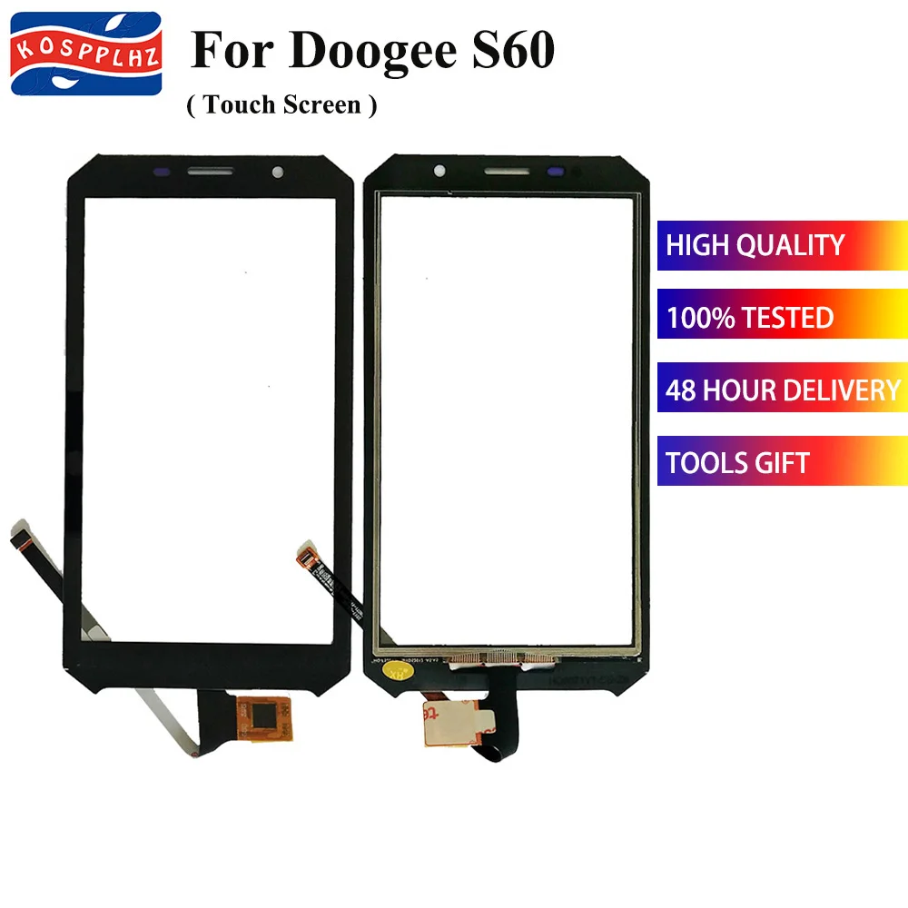 KOSPPLHZ для Doogee S60 Передний сенсорный экран Внешняя стеклянная панель Сенсорный объектив Хорошего качества ремонтная деталь для экрана телефона Doogee S 60