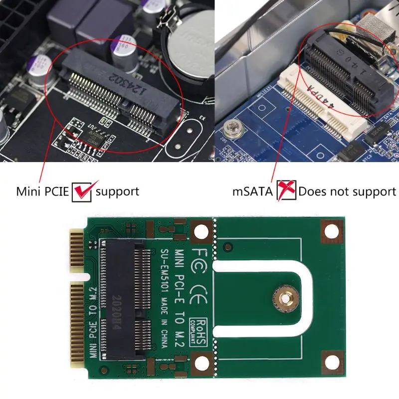 Mini PCI-E-Конвертер Адаптера m2 Карта Расширения m2 Ключ NGFF E Интерфейс для m2 Беспроводной Модуль Bluetooth WiFi для Ноутбука и P