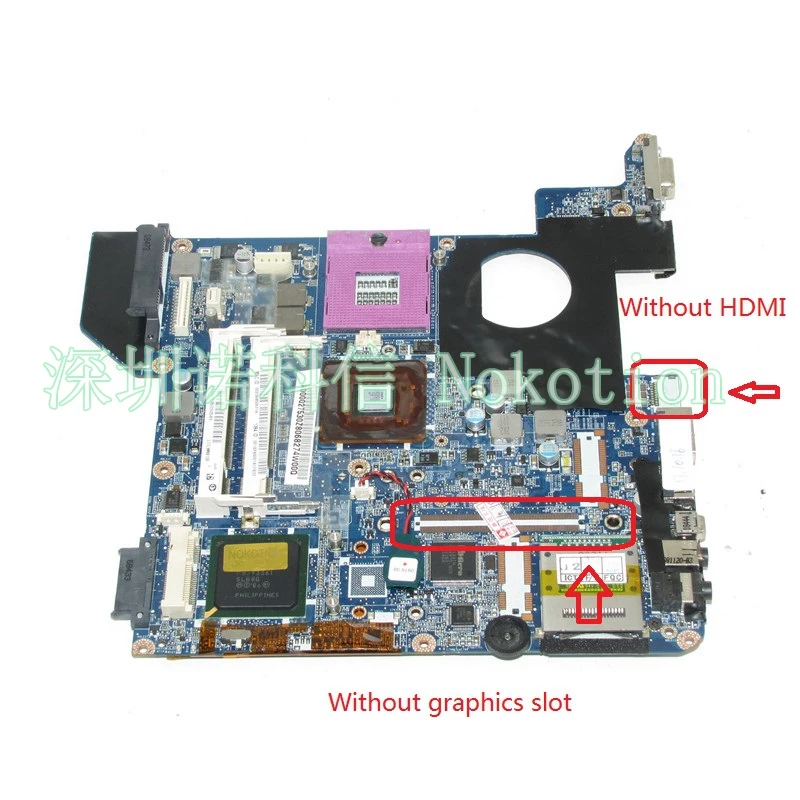 NOKOTION A000027530 A000027550 Материнская Плата Для Ноутбука Toshiba Satellite M305 Серии U400 Материнская Плата Без процессора DDR2