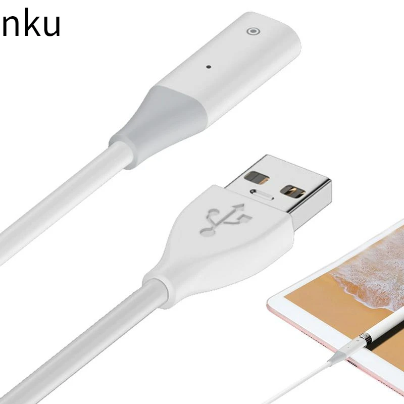 Nku USB A Зарядный Кабель для Apple Pencil 1-го поколения USB-Штекер К 8-Контактному Гнездовому Зарядному Адаптеру для Ipad Pro Pencil 1