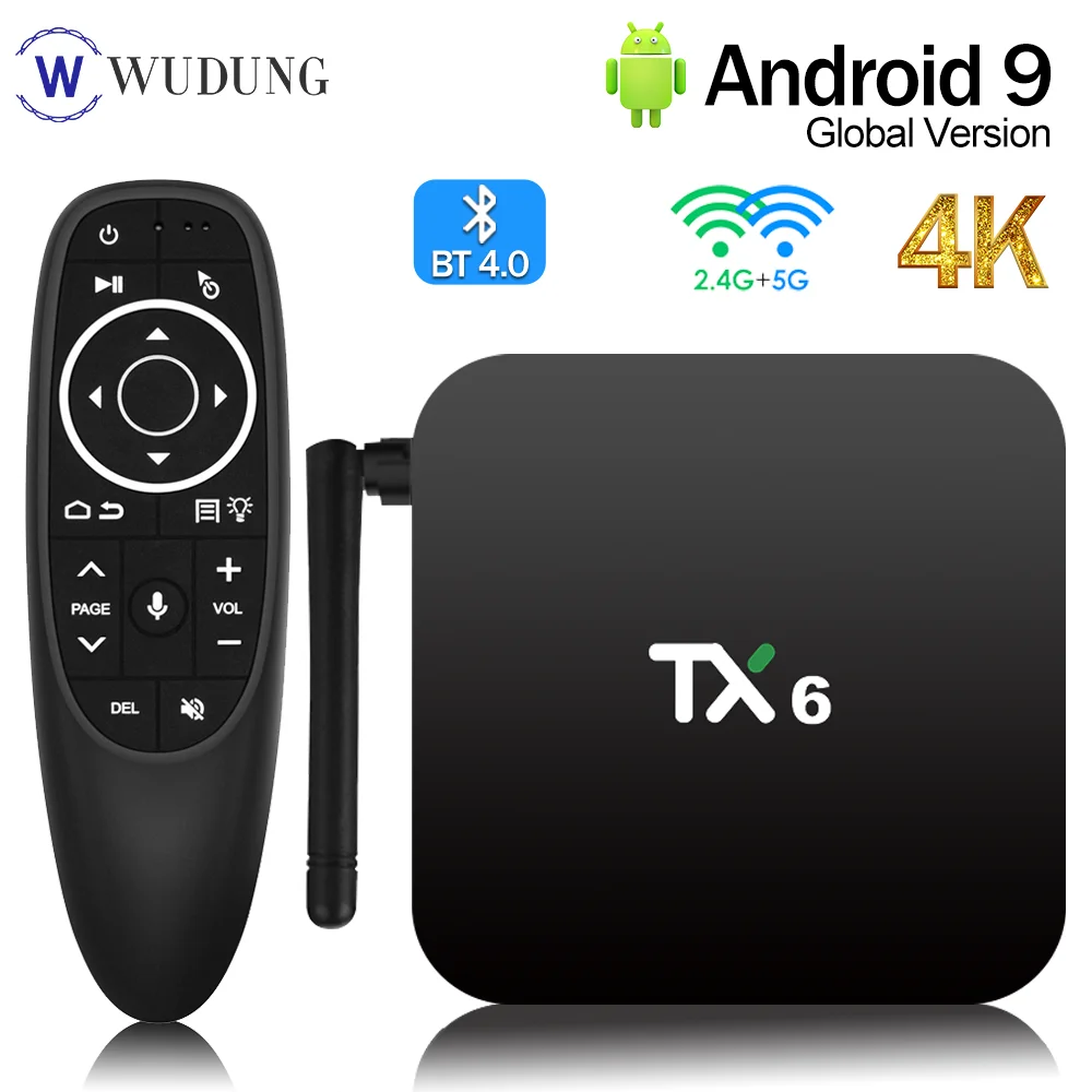 Tanix TX6 Smart TV Box Android 9,0 Allwinner H616 2G16G 2,4 G 5G Двойной Wifi 4K HDR BT Ultra Медиаплеер 4G32G/64G Телеприставка