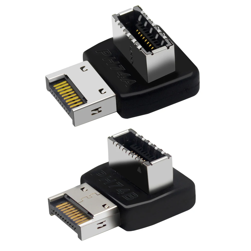 USB 3.1 Тип E Преобразователь на 90 градусов Передний адаптер USB C Адаптер для передней панели USB для материнской платы ПК Внутренний разъем