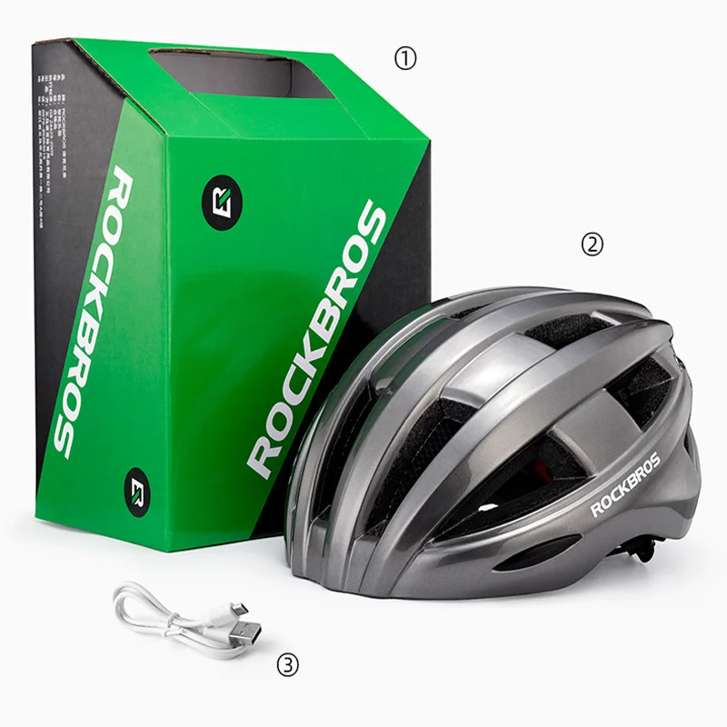 USB Сверхлегкий велосипедный шлем с задним фонарем, Перезаряжаемый светоизлучающий Шлем для горного велосипеда, Мужской шлем, велосипедное снаряжение