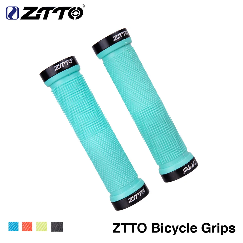 ZTTO Велосипед MTB Велоспорт Запирающиеся Ручки Противоскользящая Резина 22,2 мм Универсальные Компоненты Велосипедного Руля Синий Красный Черный AG-16 1 пара