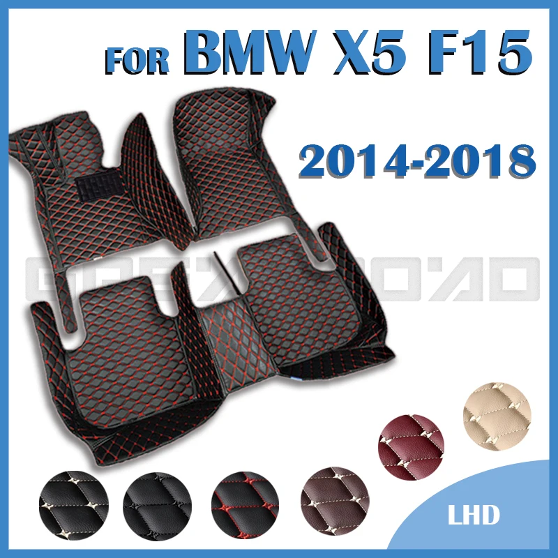 Автомобильные коврики для BMW X5 F15 На пять мест 2014 2015 2016 2017 2018 Пользовательские автоматические накладки для ног, ковровое покрытие, Аксессуары для интерьера