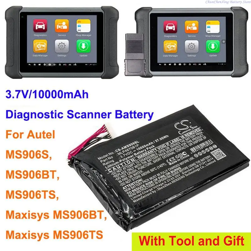 Аккумулятор Диагностического Сканера Cameron Sino 10000 мАч для Autel Maxisys MS906BT, Maxisys MS906TS, MS906S, MS906BT, MS906TS