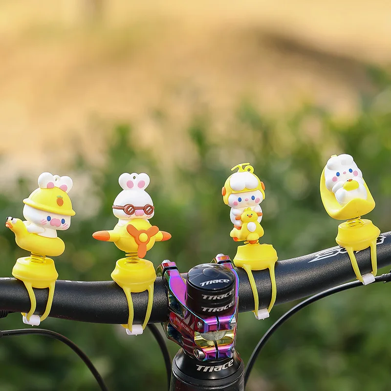 Аксессуары для велосипеда с милым Мультяшным кроликом, мотоцикл, горный велосипед, кукла-украшение для девочек с повязкой