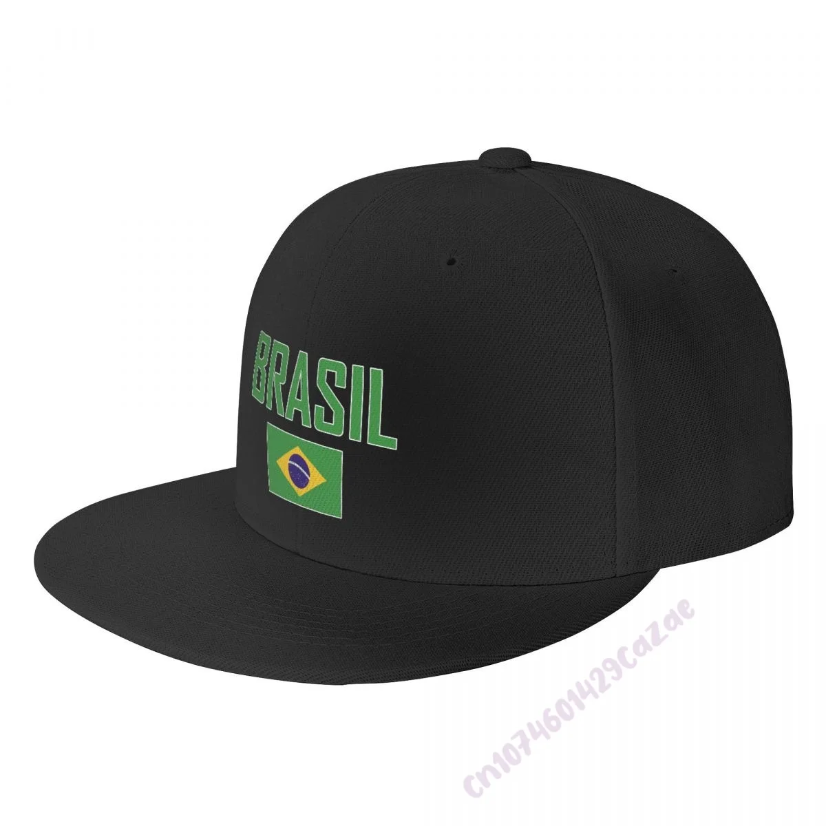 Бейсболка с плоскими полями под Бразильский флаг, Дышащая Регулируемая Мужская Женская уличная хип-хоп шляпа в подарок