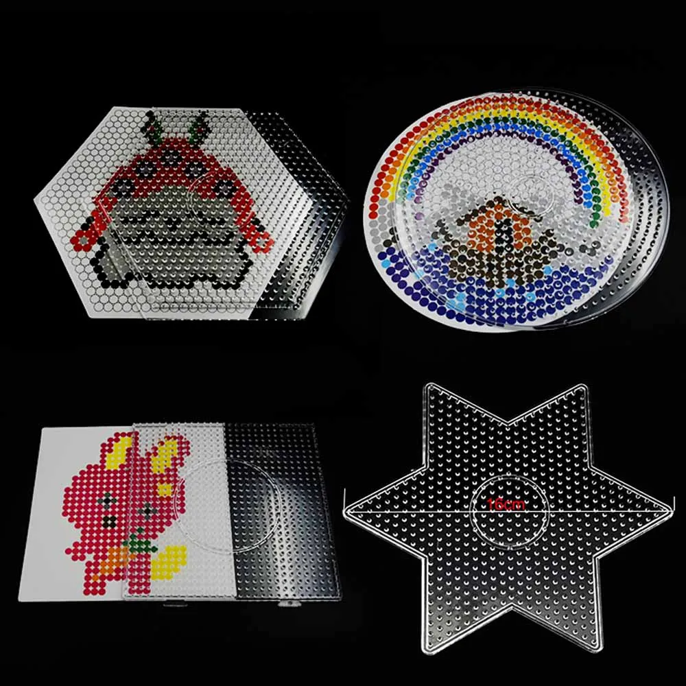 Большой Размер Пазла-Колышка для Бусин Hama 3D Шаблон Пазла для Бусин Perler Развивающие Игрушки Fuse Beads Jigsaw Puzzle Juguetes