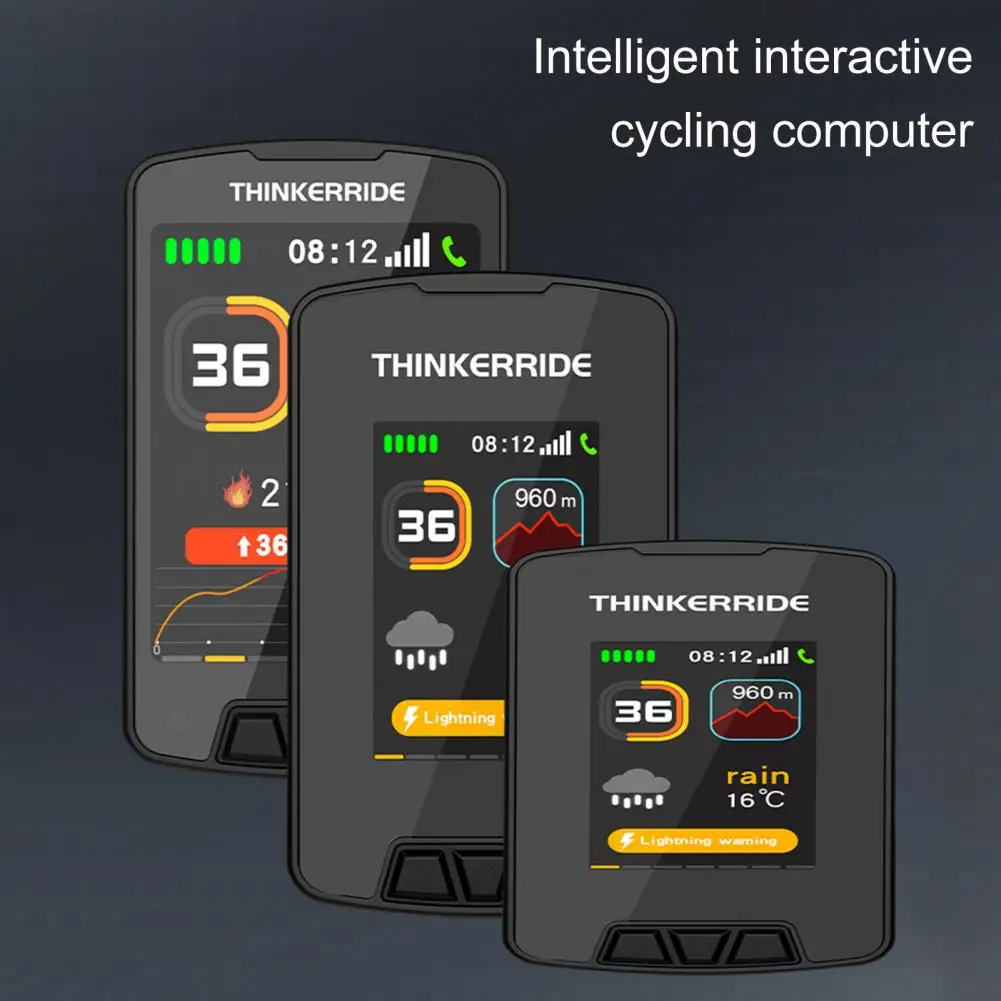 Велосипедный компьютер с высокой точностью IPX6, Водонепроницаемая функция голосового вызова, совместимая с Bluetooth, Износостойкий велосипедный секундомер