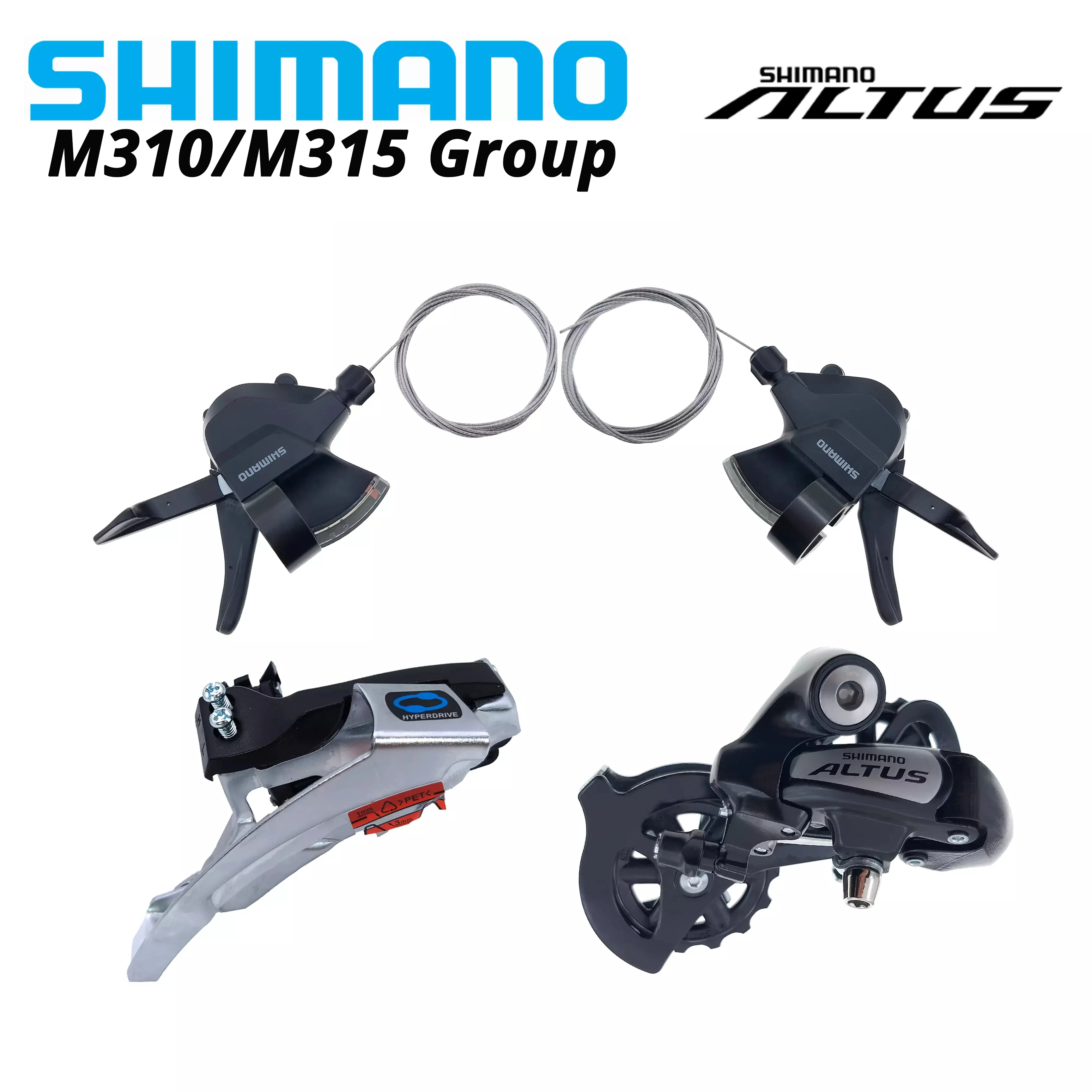 Группа переключателей Shimano Altus M310 Содержит SL-M315 FD-M310 RD-M310 3x7s 3x8s 21s 24s Рычаги переключения передач Передний Задний переключатель