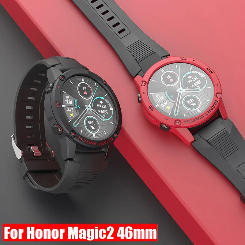 Для Huawei Honor Magic2 Смарт-Часы Чехол TPU Безель Браслет Защитные Пленки для Экрана Чехол для Honor Magic 2 46 мм Рамка Shell