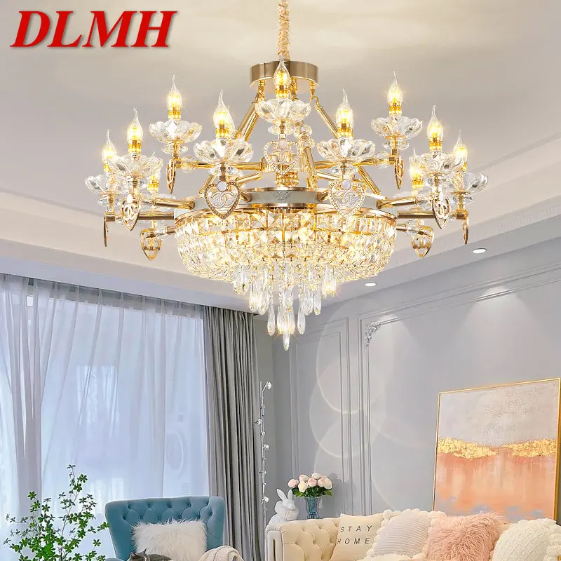 Европейская подвесная люстра DLMH, простая роскошная хрустальная светодиодная подвесная лампа, современный светильник для дома, гостиной, столовой, спальни
