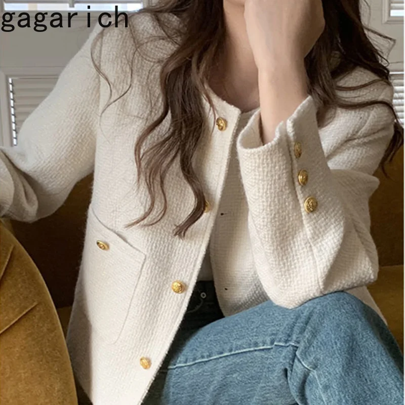 Женская куртка Gagarich Модное Корейское Короткое пальто Весна 2023 Новый Стиль Популярный Темперамент Однотонный Тонкий Топ Элегантная одежда