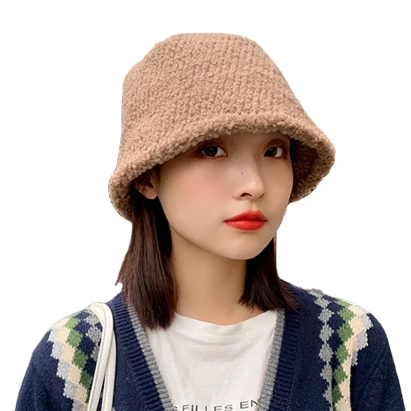 Женская осенне-зимняя одежда в корейском стиле, универсальная, в японском стиле, маленькая, подходит для круглых лиц, шляпа-ведро