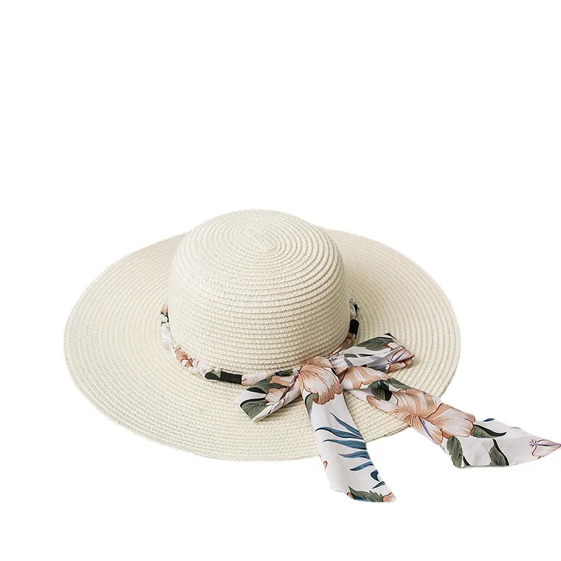Женская соломенная шляпа от солнца с широкими полями UPF 50, Летняя кепка, складная пляжная панама-ведро в рулонах для дам и девочек