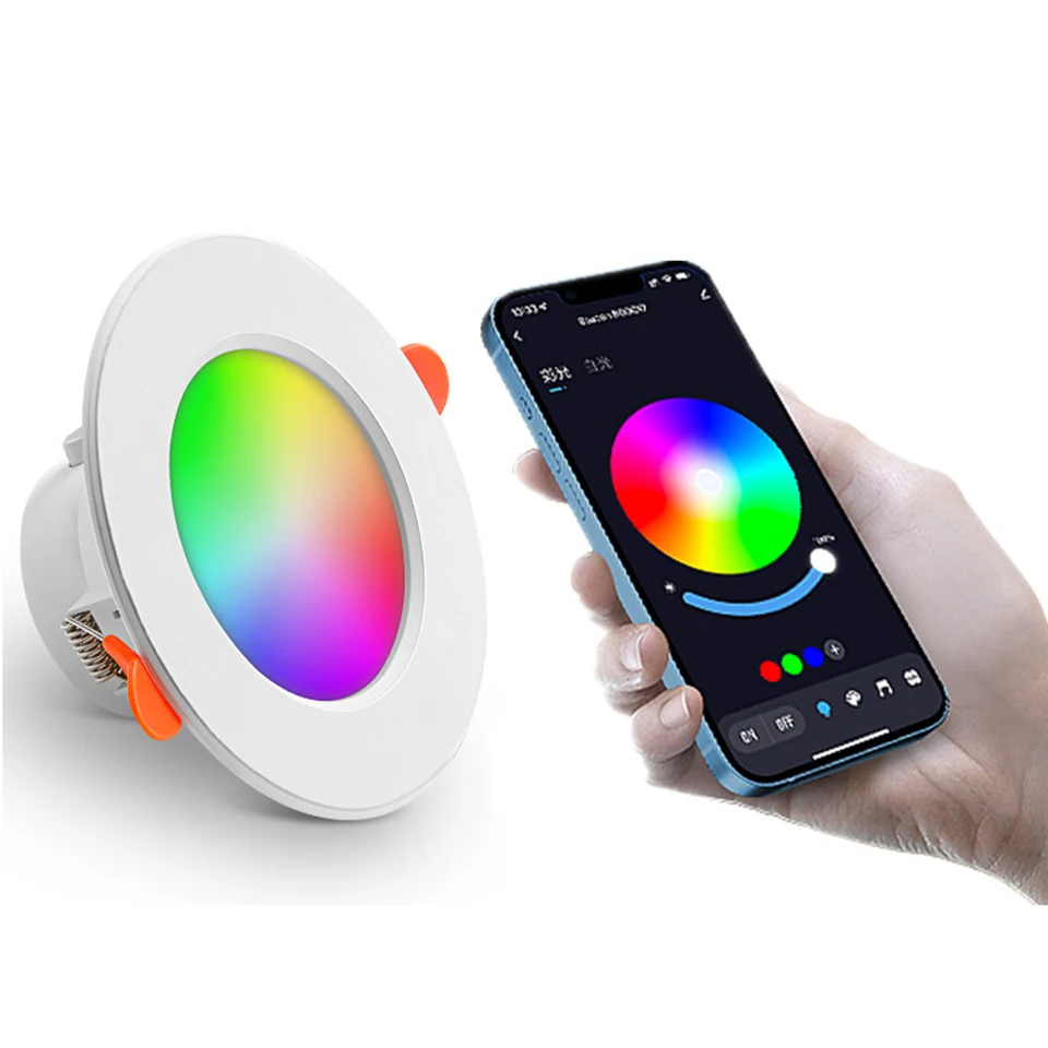 Затемняющие Bluetooth-смарт-светильники, полноцветное голосовое управление приложением, граффити-светильники AC85-265V