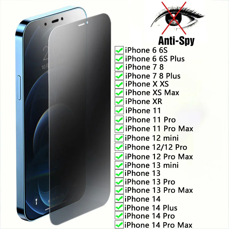 Защитная пленка Magtim Anti-Spy Для iPhone 11 12 13 14 Pro Max Из Закаленного Стекла Для iPhone XR XS 8 7 6S 6 Plus mini Private Film