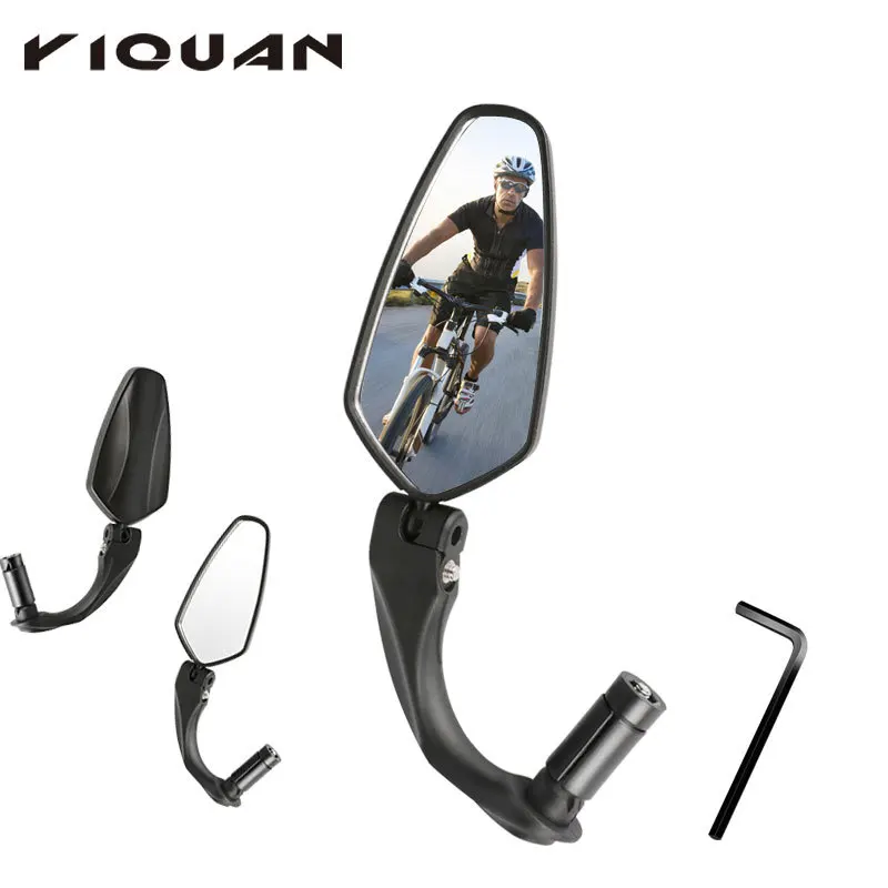 Зеркало заднего вида Yiquan Bike Велосипедный прицел с широким диапазоном обзора, Регулируемое Небьющееся Левое Правое зеркало