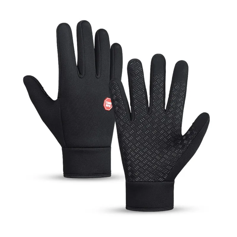 Зимние термальные перчатки -10 ℃ Велосипедные перчатки с сенсорным экраном, теплые велосипедные перчатки, нескользящие велосипедные перчатки, мужские