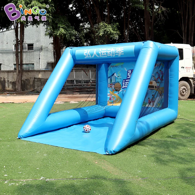 Индивидуальные синие надувные футбольные ворота размером 3,5x2,5x2 метра для спортивных игр Toys BG-Y0099