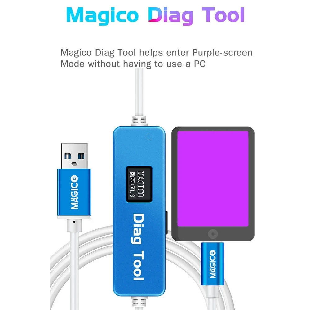 Инструмент Magico Diag DFU Для iphone ipad Войдите В Режим Фиолетового Экрана Распакуйте Данные Wi Fi Для Чтения Записи Измените SN Без Удаления NAND