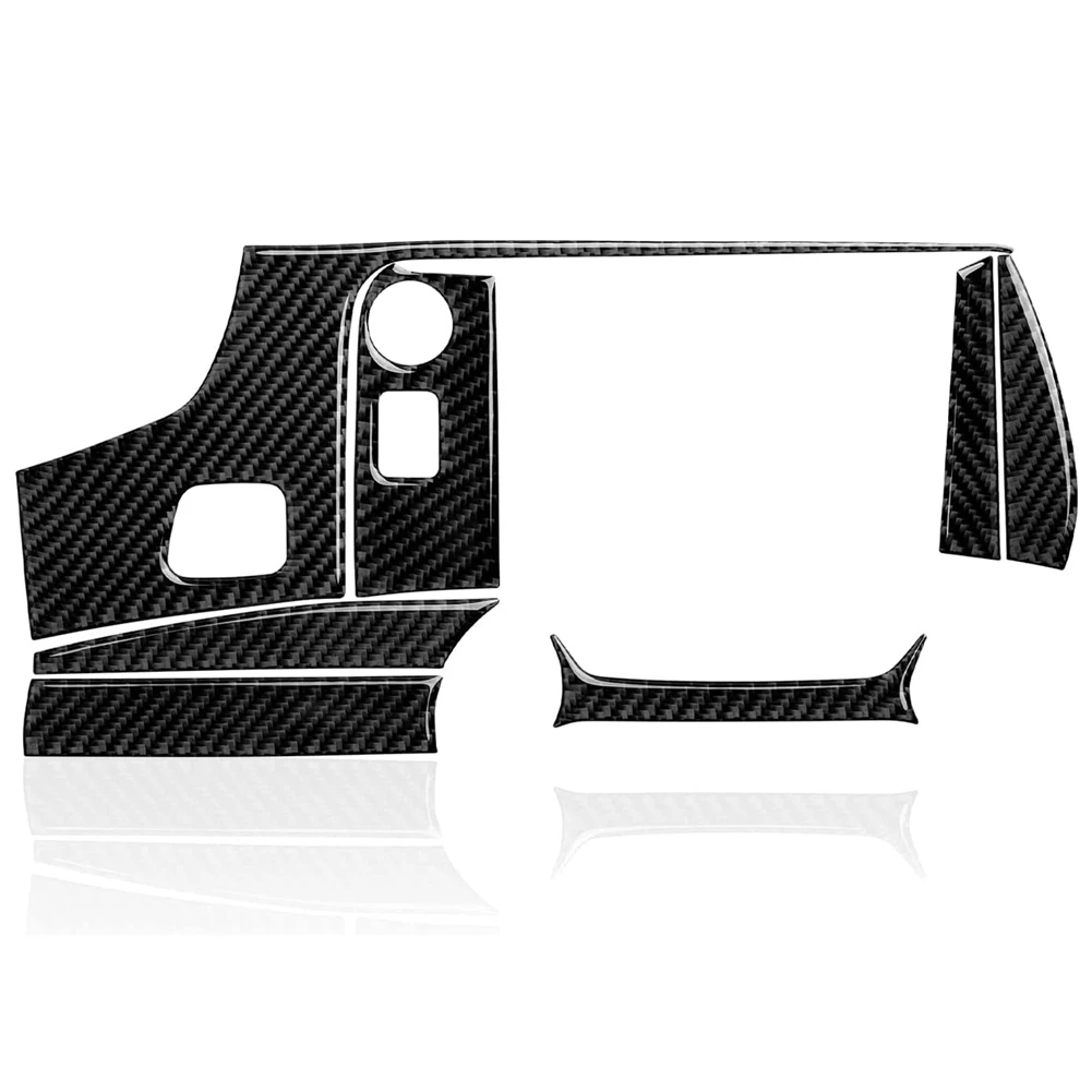Комплект Наклеек для Мультимедийной крышки Центральной консоли, Наклейка из Углеродного Волокна для Chevrolet Corvette C7 2014-2019, Черный