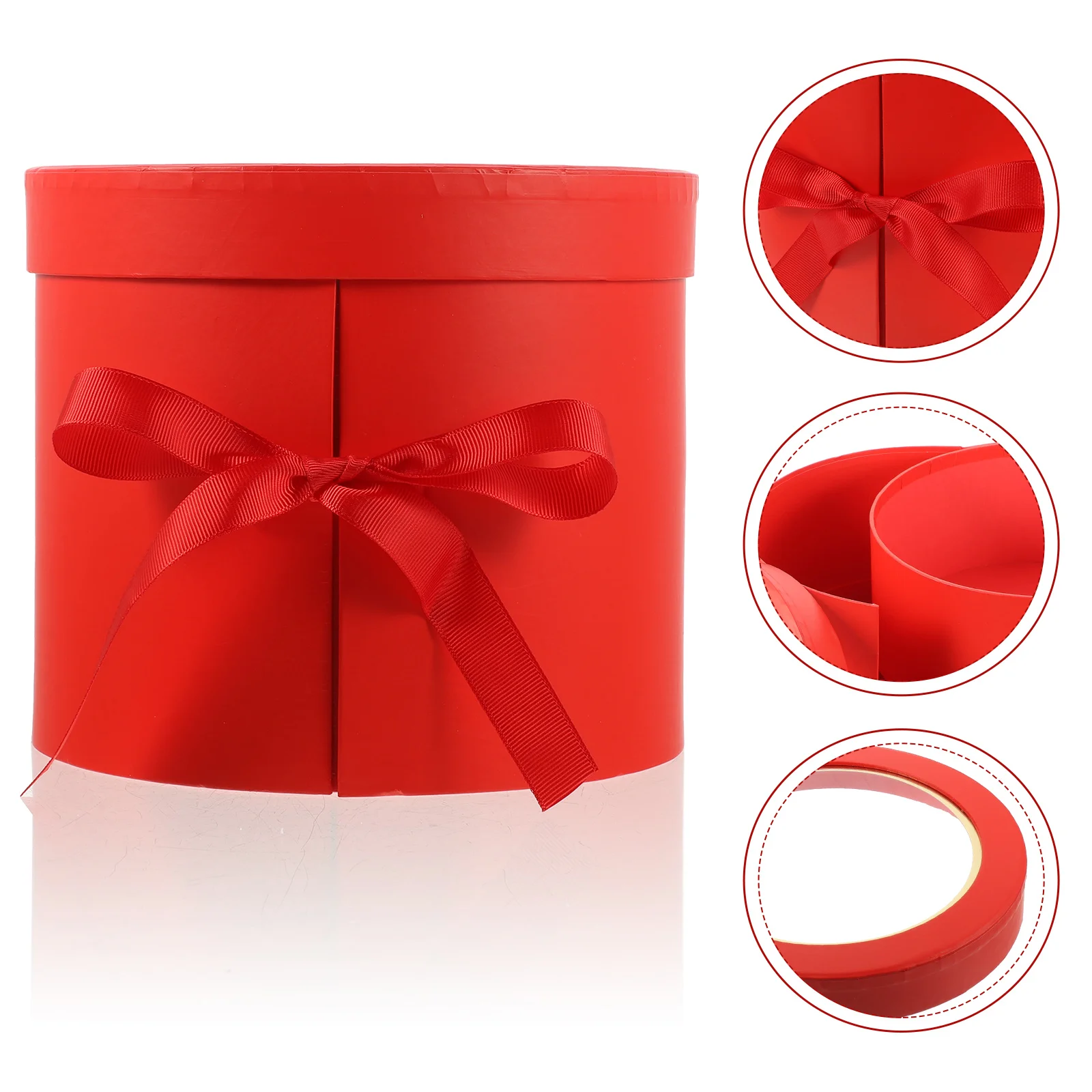 Круглая коробка для цветов Подарочная коробка для консервированных цветов Двухслойная Вращающаяся Коробка для цветов