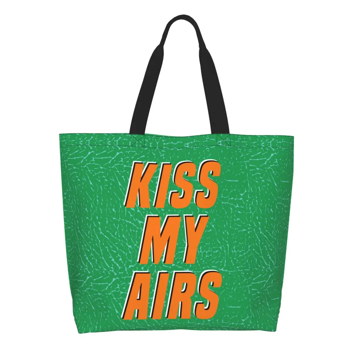 Многоразовая хозяйственная сумка Kiss My Airs, женская холщовая сумка-тоут через плечо, портативные сумки для покупок в продуктовых магазинах