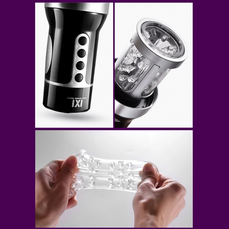 Многорежимный мужской мастурбатор с чашкой, USB Перезаряжаемая Электрическая секс-игрушка для мастурбации взрослых мужчин 85WE