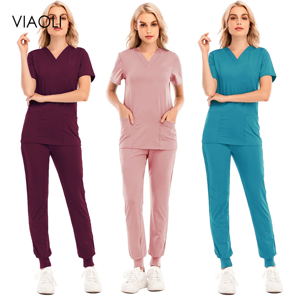 Многоцветная Унисекс Униформа аптечной медсестры с короткими рукавами, рабочая одежда больничного врача, униформа для хирургии полости рта, Комплекты медицинских скрабов